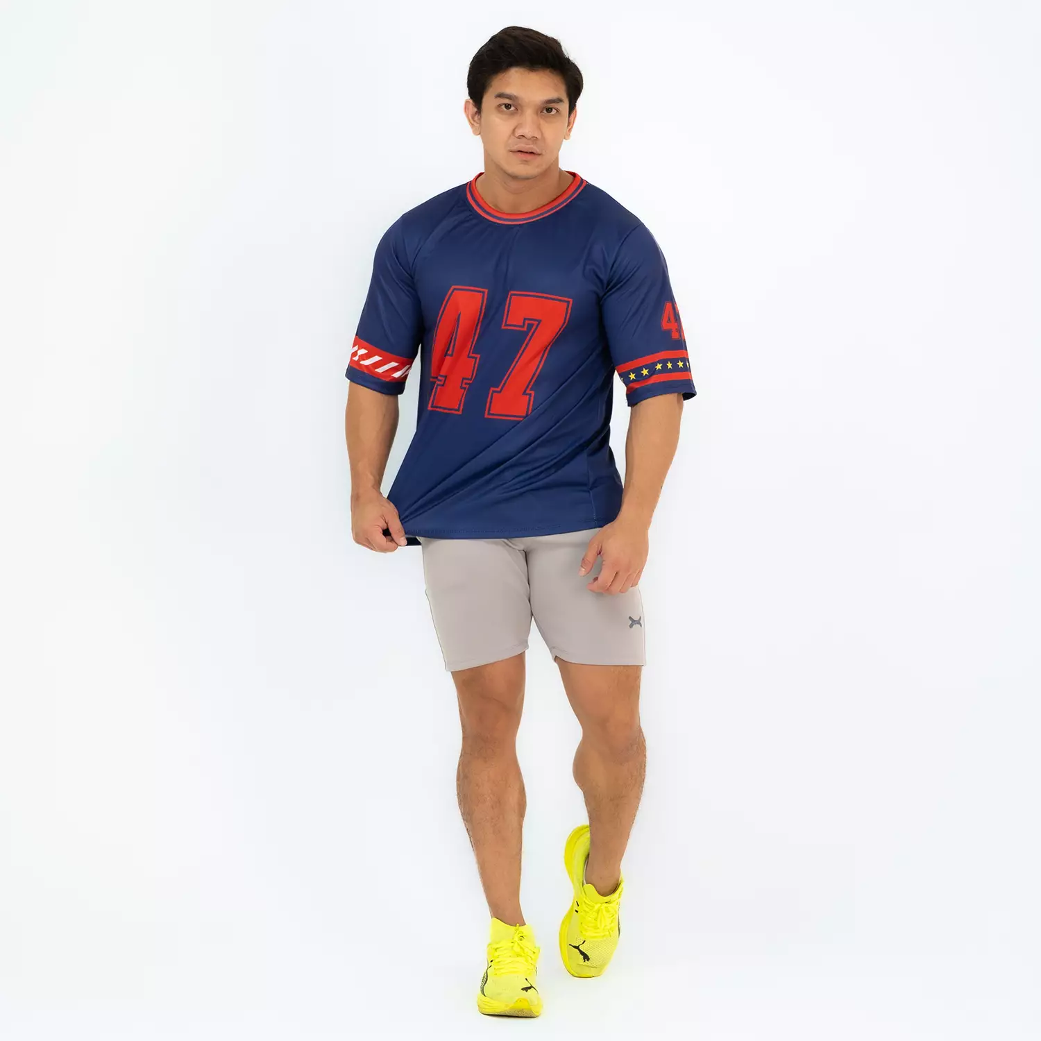 Oversize Jersey American Football Style 47 series Blue