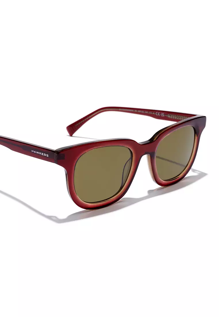 HAWKERS Brown Vintage Juniper Oasis Sunglasses For Men And Women, Unisex. Official Product Designed In Spain