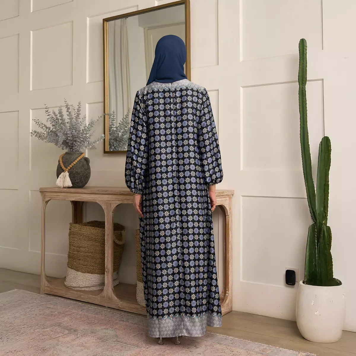 [New Collection] ZM Zaskia Mecca - Rinka Grey Black | Gamis Wanita | Primadona Lilya Raya | Ramadhan Series