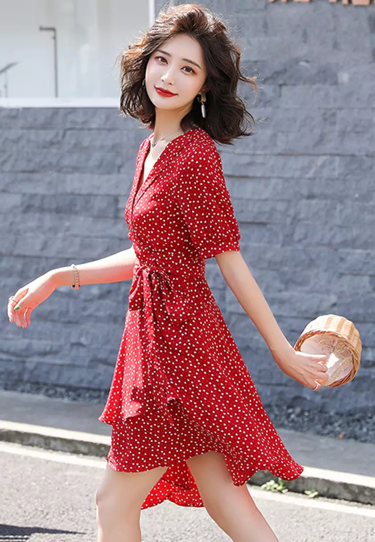 One Piece Floral Tuxedo One Piece Dress A22022539RD