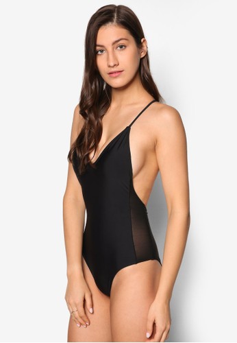 esprit女裝Caviar 交叉背帶一件式泳衣, 服飾, 泳褲及沙灘造型