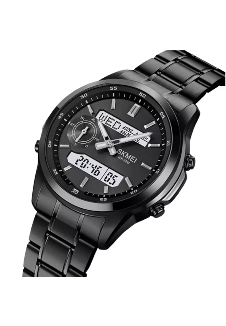 Jam Tangan Digital Analog Pria Elegant 2284 ORIGINAL - Black