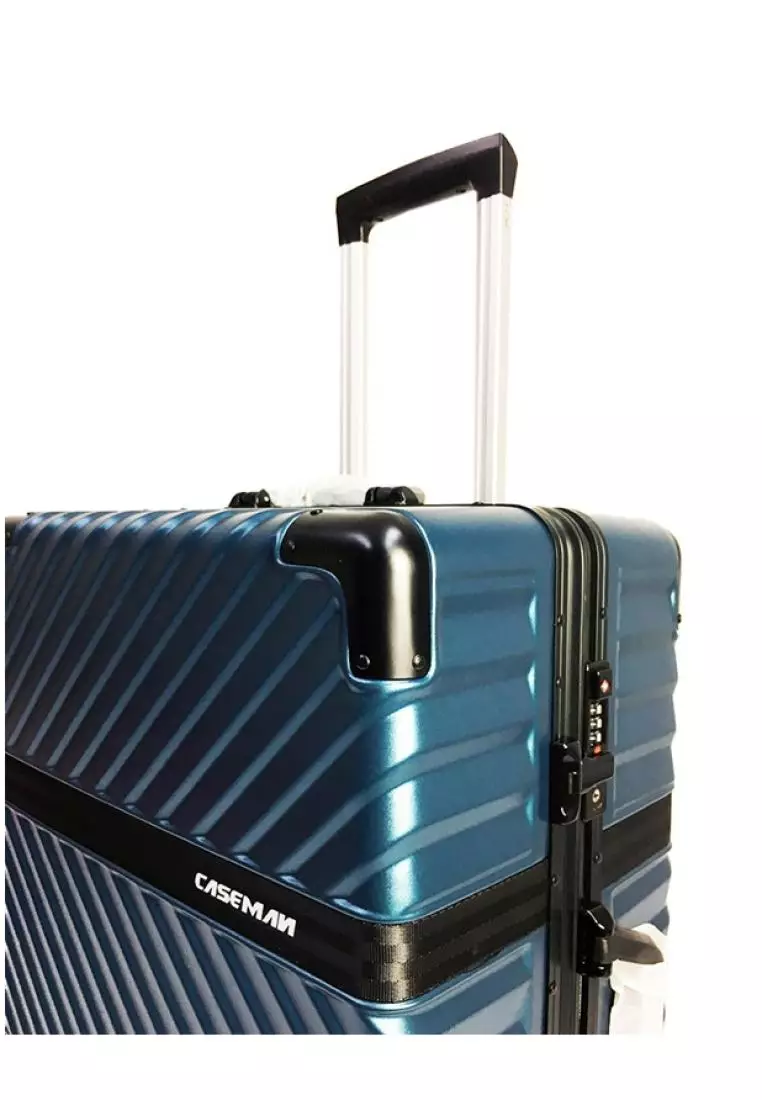 Caseman 20" Metallic Style PC Harcase Travel Luggage w TSA Clip Lock - XA2329