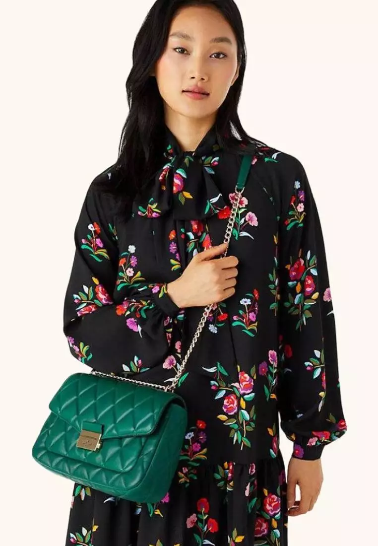 Kate Spade Carey Medium Flap Shoulder Bag Deep Jade