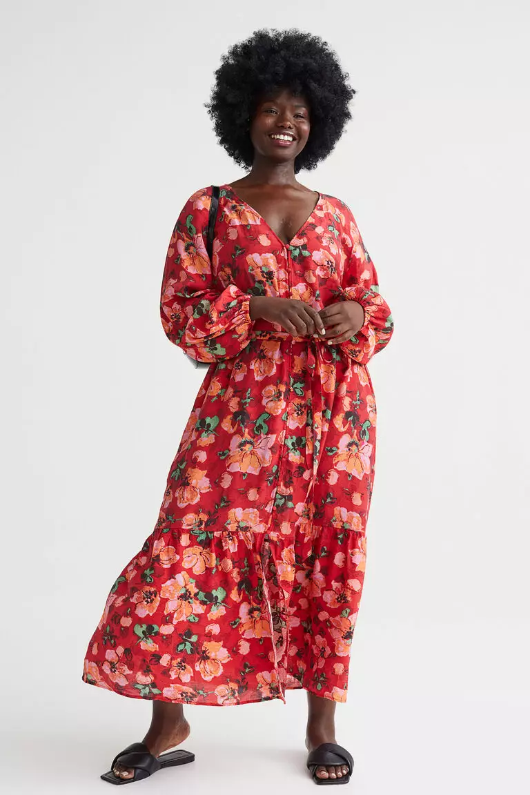 H&m balloon sleeve dress sale