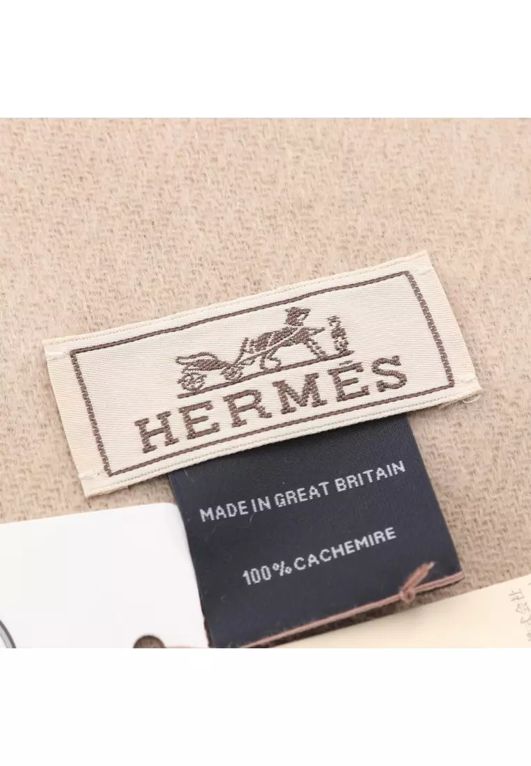 Pre-Loved Hermès Lectoverso Scarf beige Scarf cashmere beige