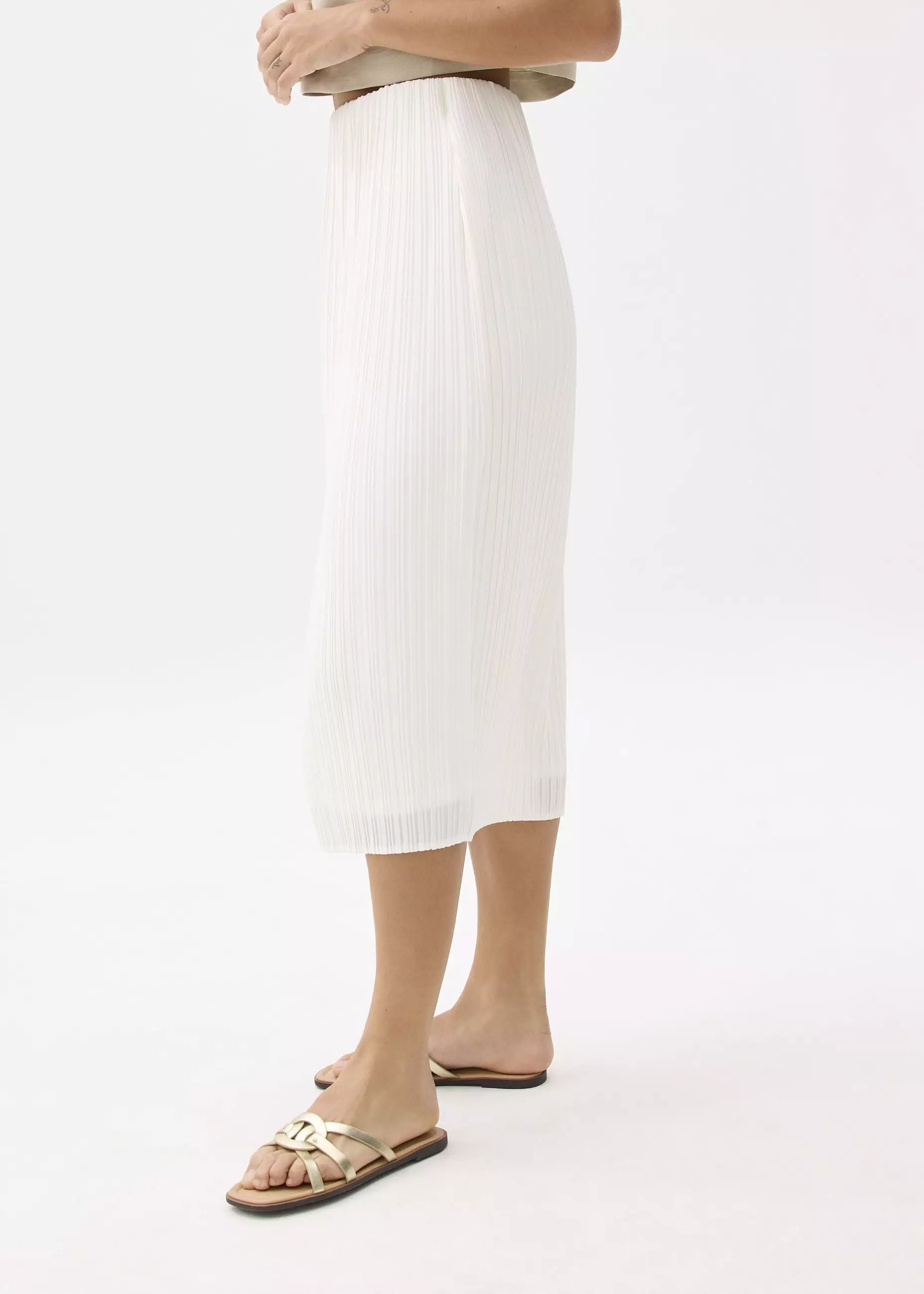 Rok Wanita - Gym Pleated Column Midi Skirt