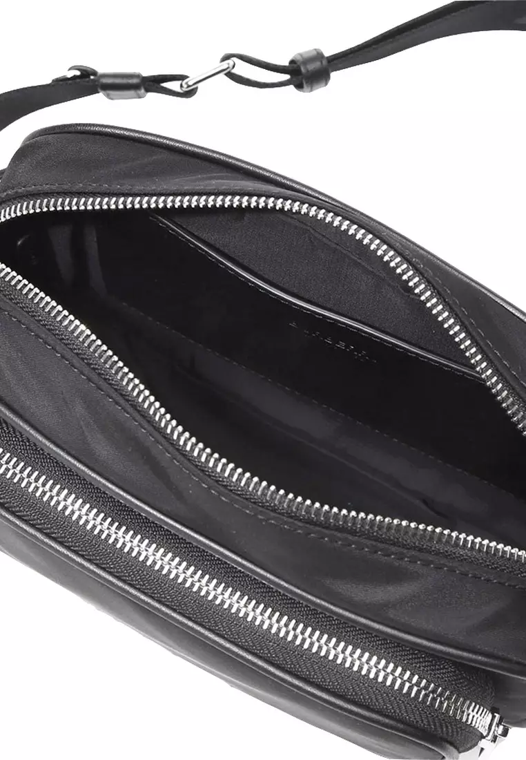 ECONYL Nylon Logo Print Paddy Crossbody Bag for Men in Black