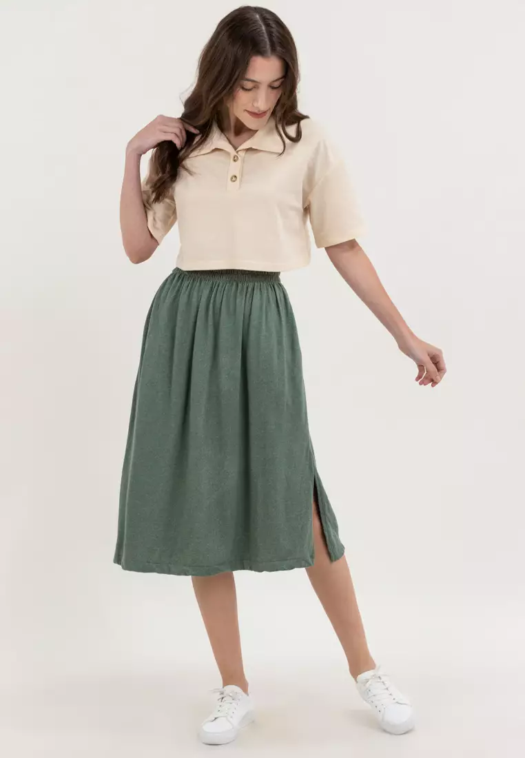 Laica Cotton Midi Skirt