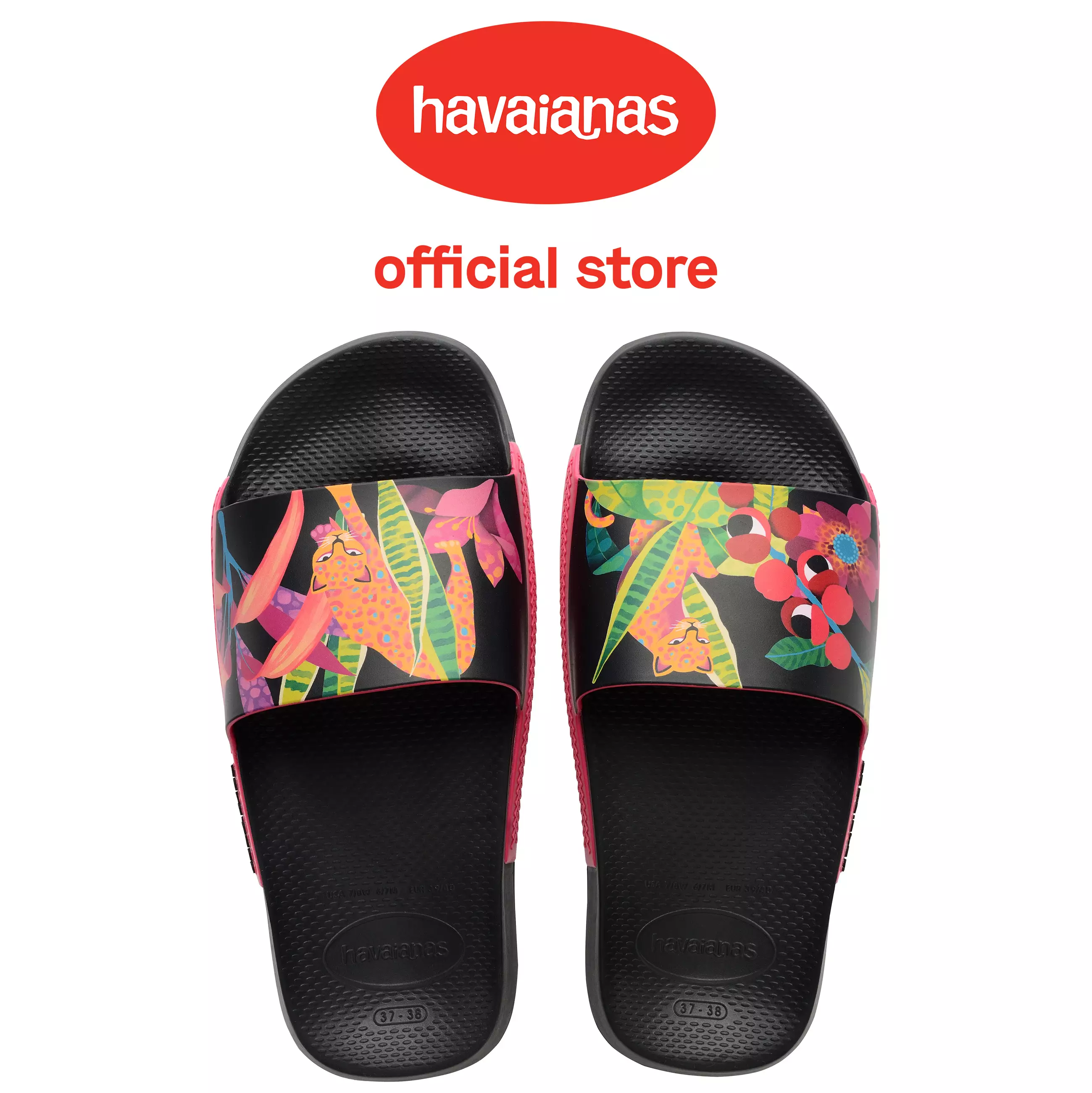 Havaianas Mixte Slide Print - Sandales Glissantes Imprimées Colorées, Style Et Confort Absolu