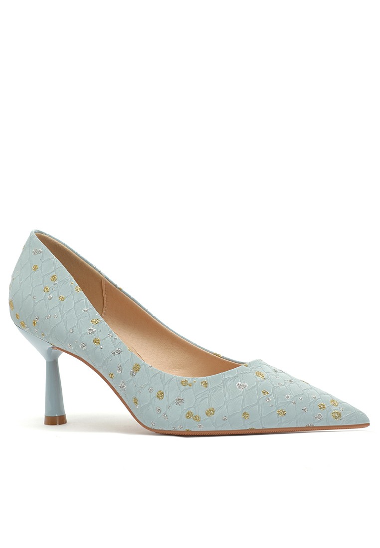 7CM Pointy Texture Pumps 881-6