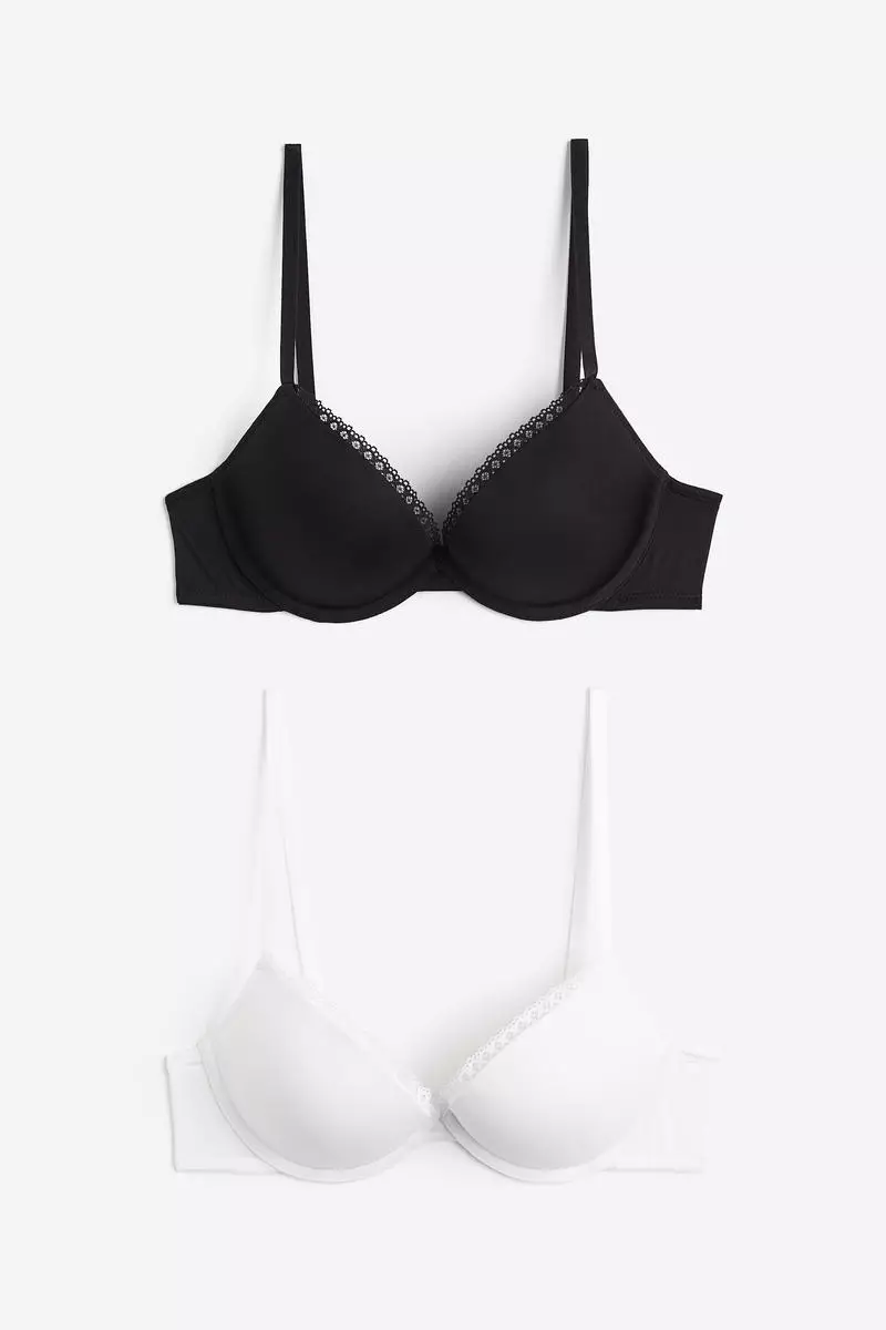 Buy H&M 2-pack microfibre super push-up bras 2024 Online