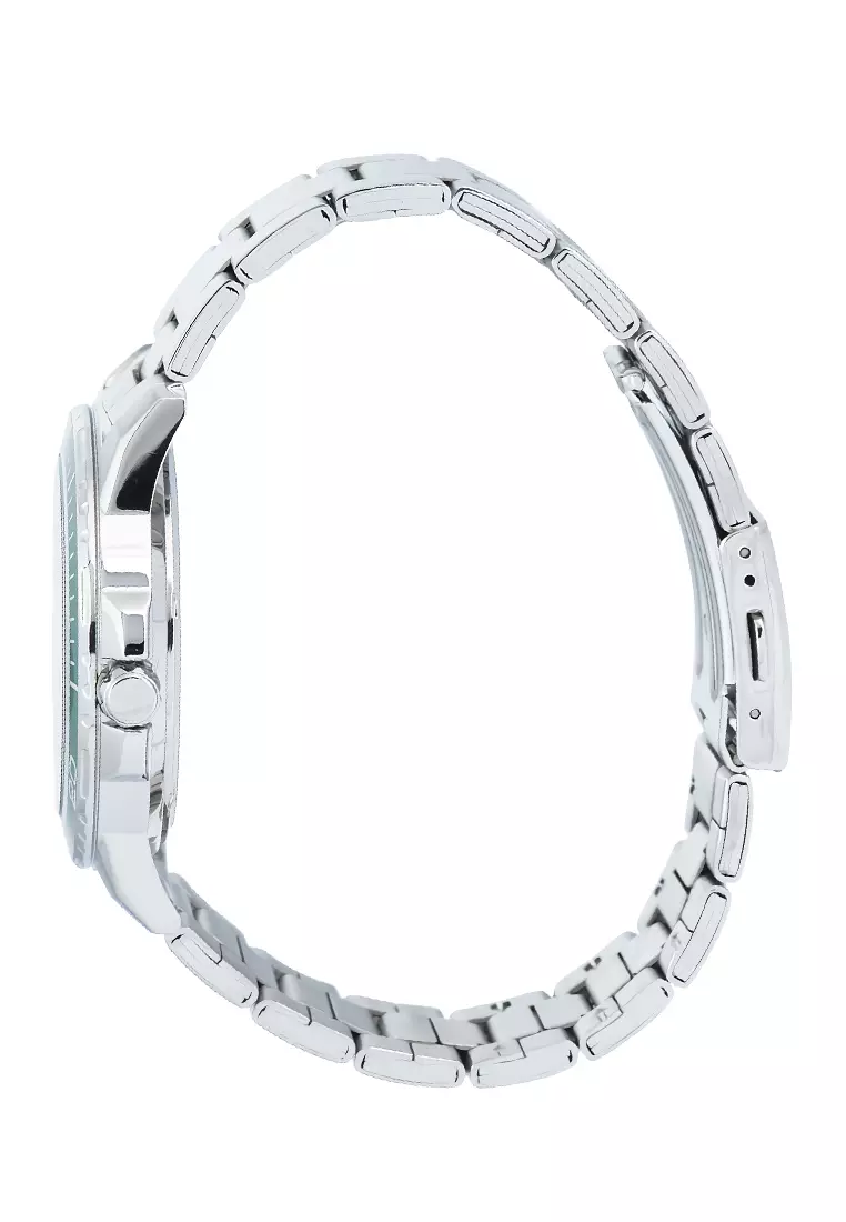 Alba Active - Jam Tangan Analog Pria - Green Dial - All Stainless Steel - AS9U09X1