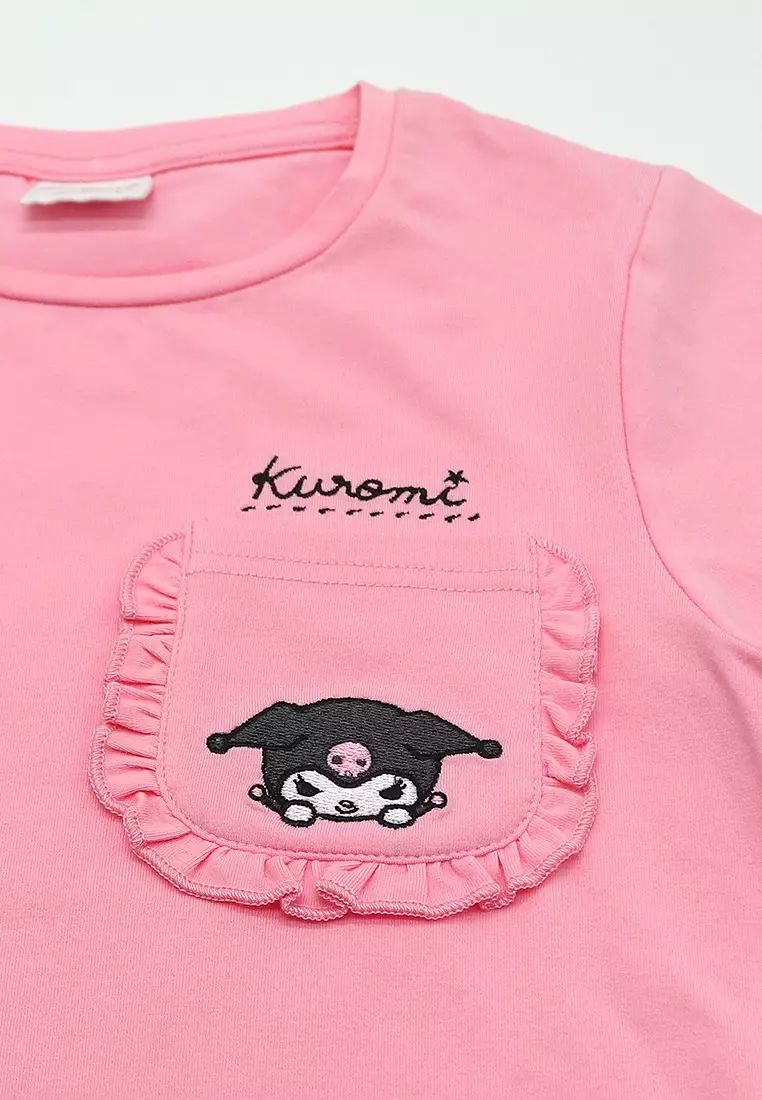Girls Licensed Graphic T-Shirt with Pocket "Kuromi"