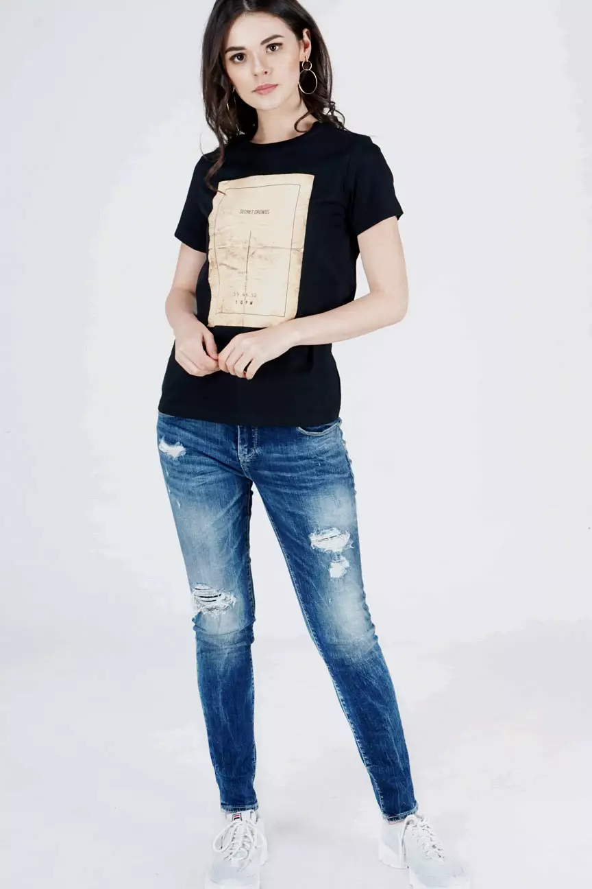 Kaos Wanita Secret Black