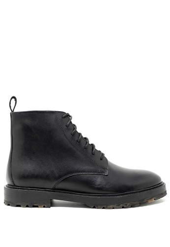WALK London black James Lace Up Boot A8841SH54E3AAAGS_1