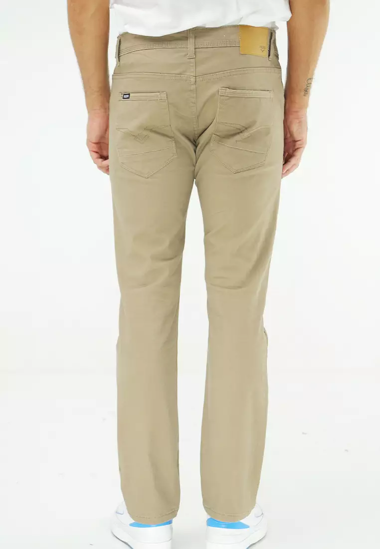 Colored Long Pants Slim Tapered Stretch