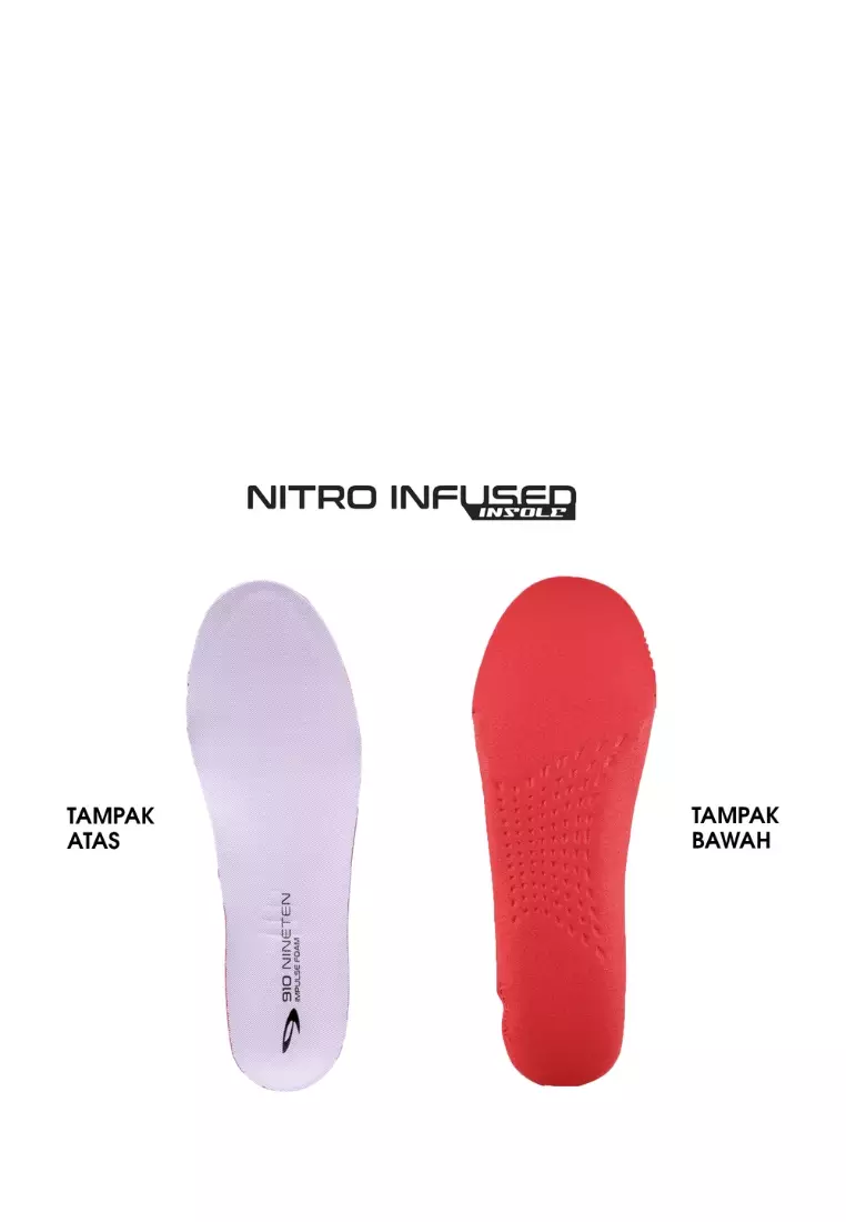 910 Nineten Takashi Run 1.5 Sepatu Lari - PUTIH/HITAM