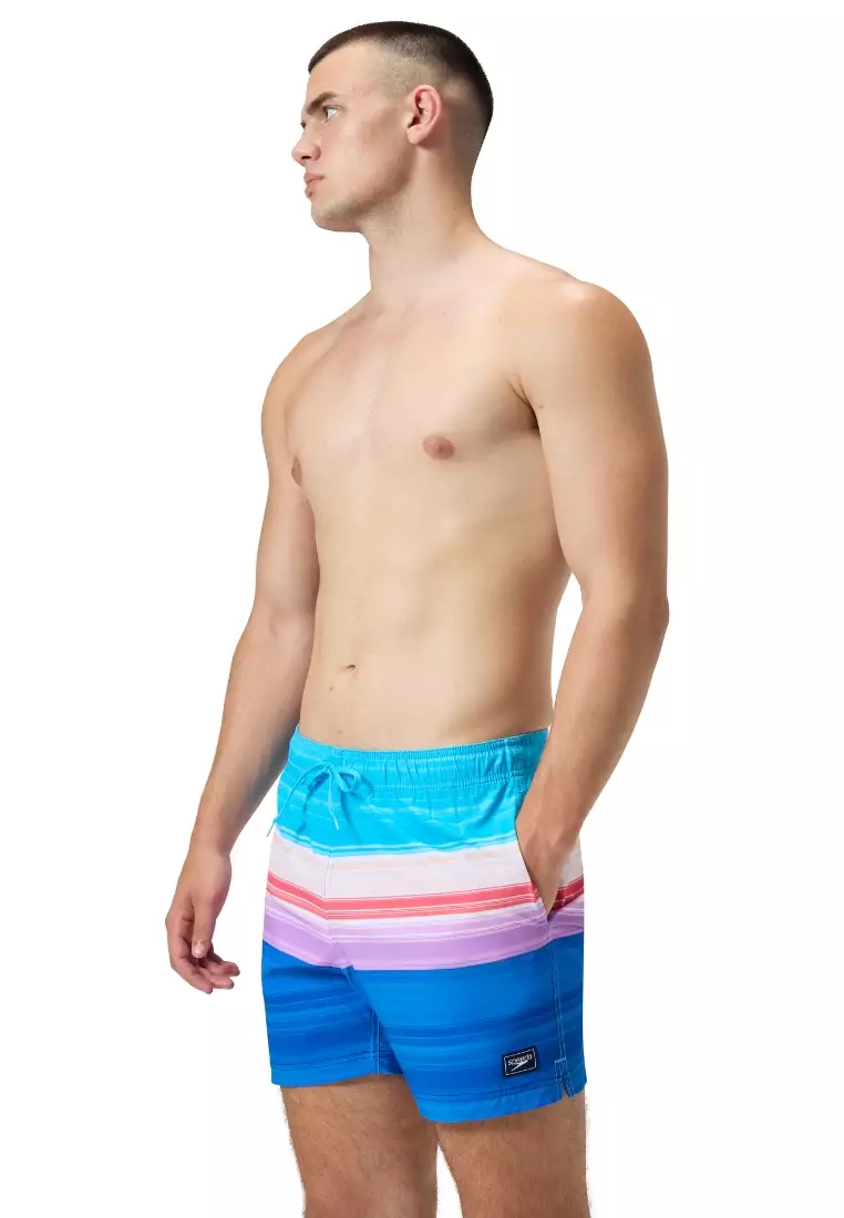 Eng. Print Redondo Edge Volley 16" Watershort (Sunset/Turkish Sea)