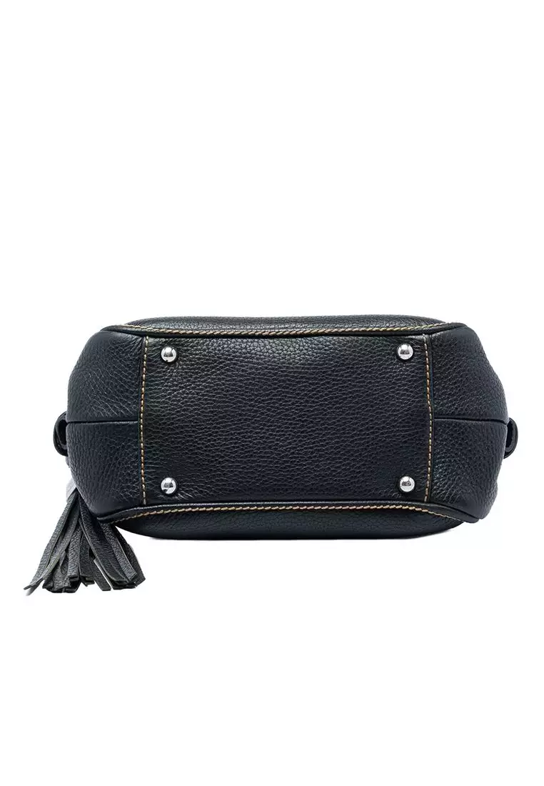 Pre-Loved Chanel Grained Calfskin Tassel Lax Bowler Bag