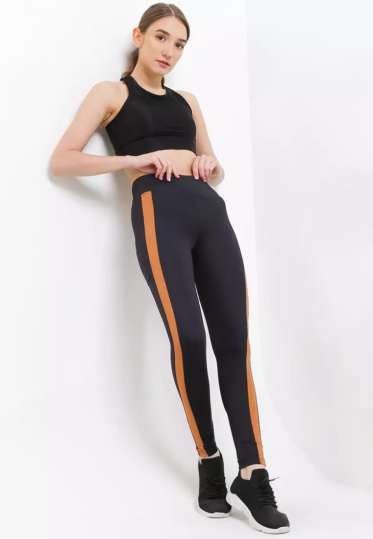 Celana Panjang Legging Olahraga Ladies Sport Long Pants Active Sport Olahraga Senam Yoga Pilates Gym Ketat Spandex