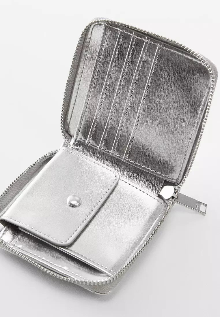 Mango Padded Logo Wallet ZALORA
