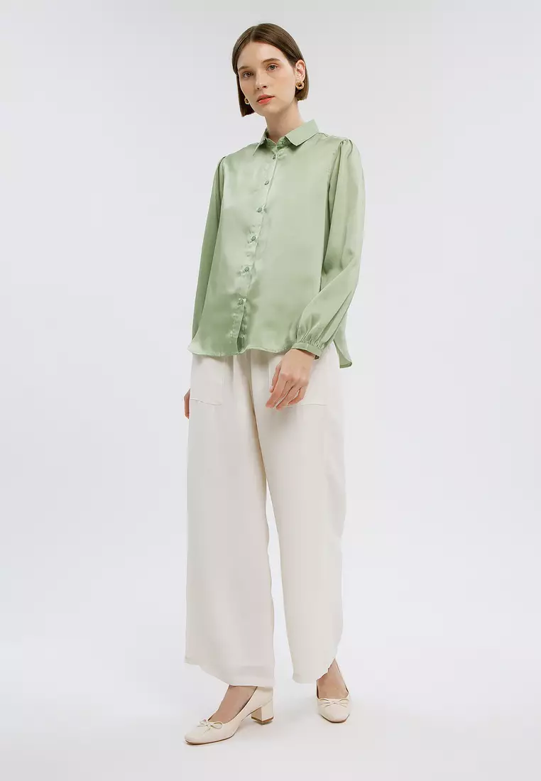 Minimal Heidy Shirt Green Tea