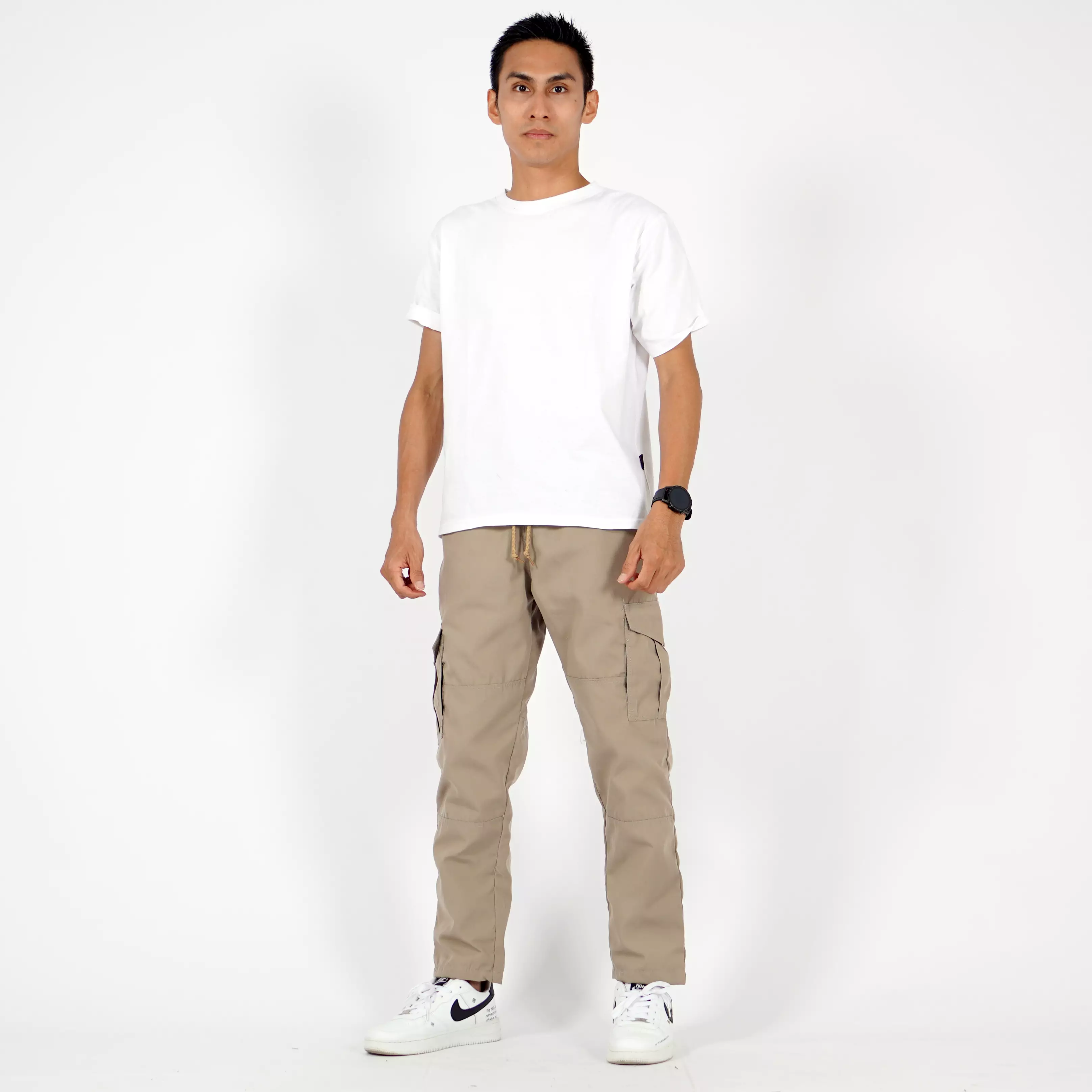  DENNY Celana Taktikal Pria Cargo Tactical Pants Cargo Pants Pria - BEIGE