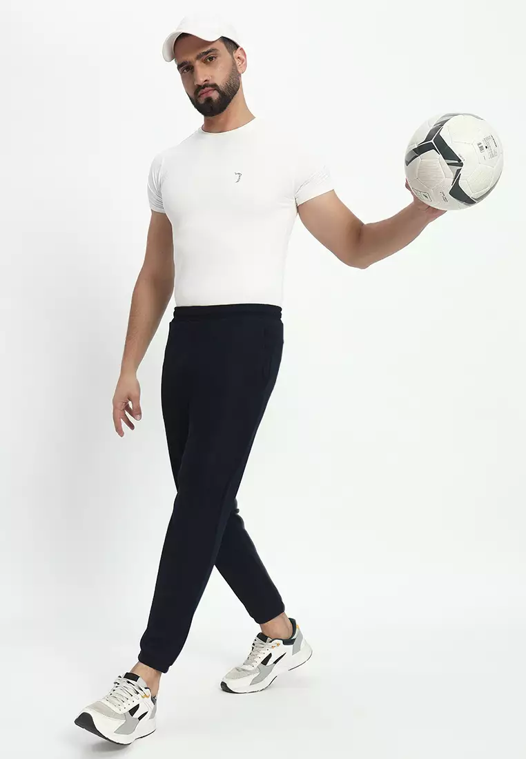 Men's Graphic Training/Gym Navy Jogger Pants