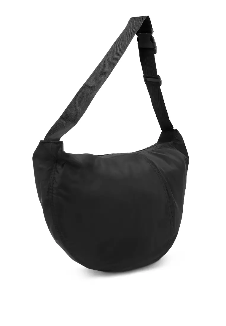 Tas Bahu Mini Gesper Klip Warna Hitam