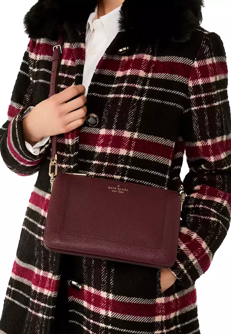 Lena Double Compartment Crossbody Bag in Cherrywood KH430