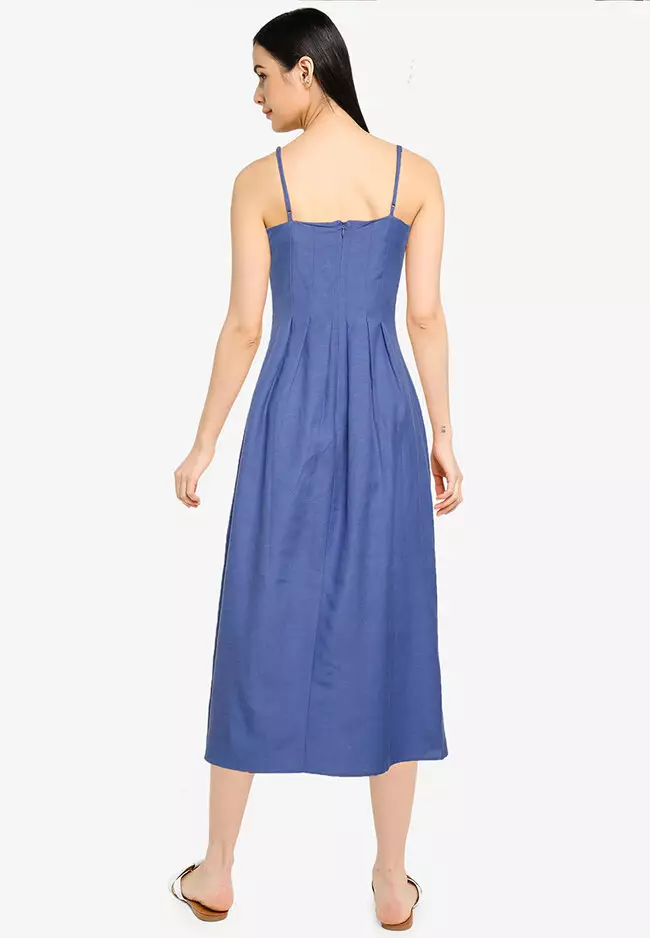 Cotton Dress With Dart Detail