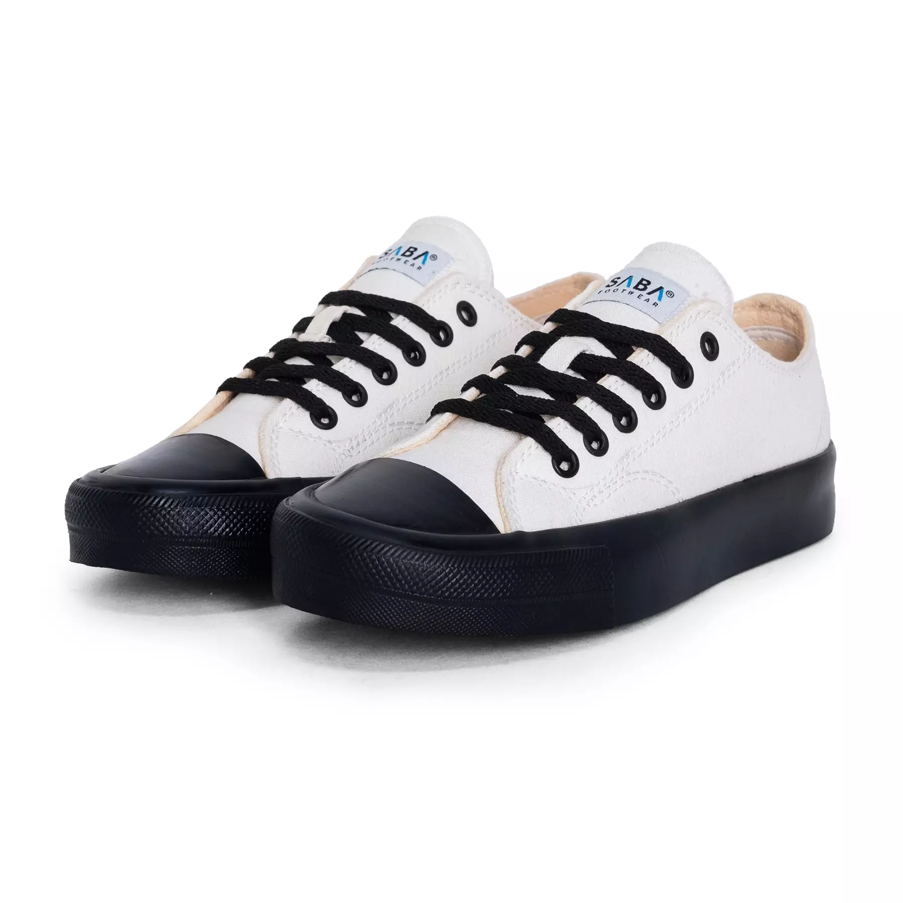 SABA Vintage Off White Black - Sepatu Sneakers Casual Pria Wanita
