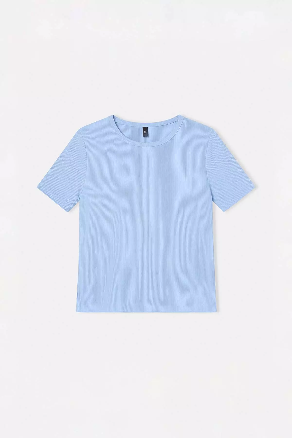 Blue-Orange 2-Pack Girls Cotton Crop Short Sleeve Knitted T-Shirt Tkdss25Ts00027