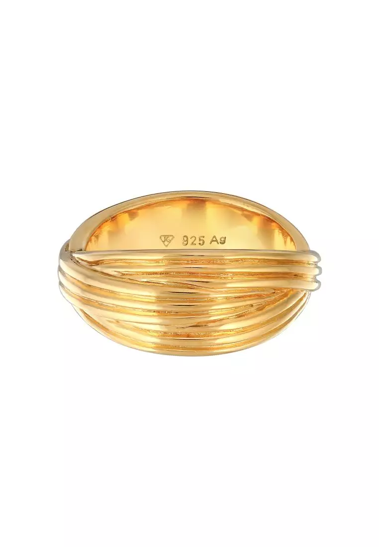 Buy Elli Jewelry Ring Wrap Structure Twisted Gold Plated Online ...