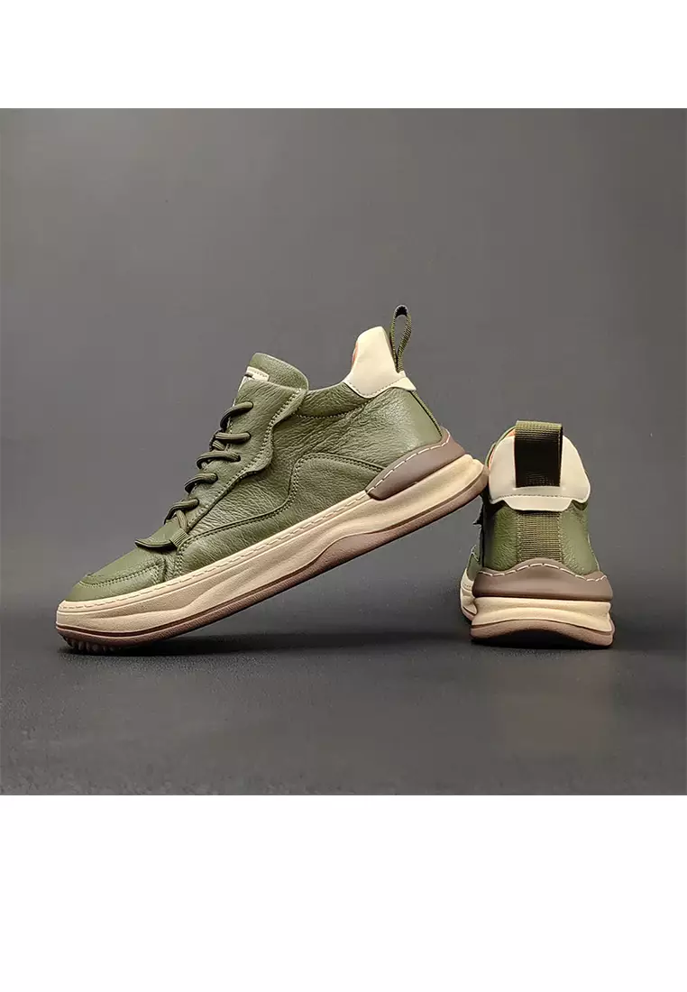 High Top Grain Leather Sneakers ALG9003
