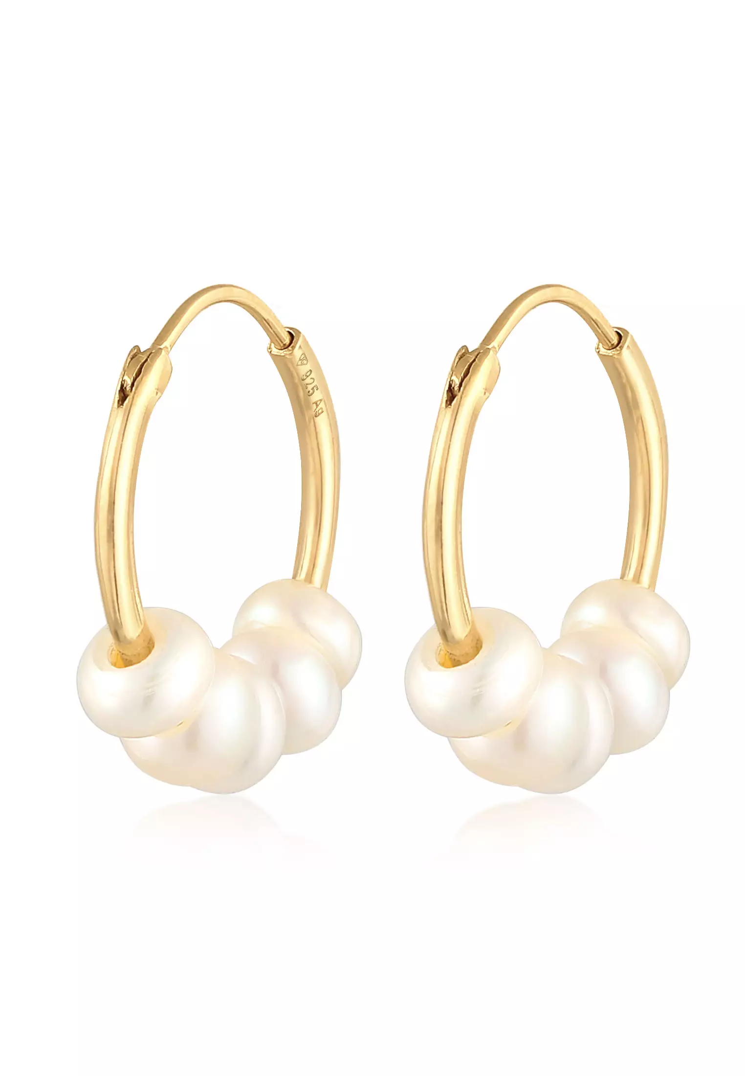 David Yurman Infinity Earrings With Cultured Freshwater Pearls In 18k