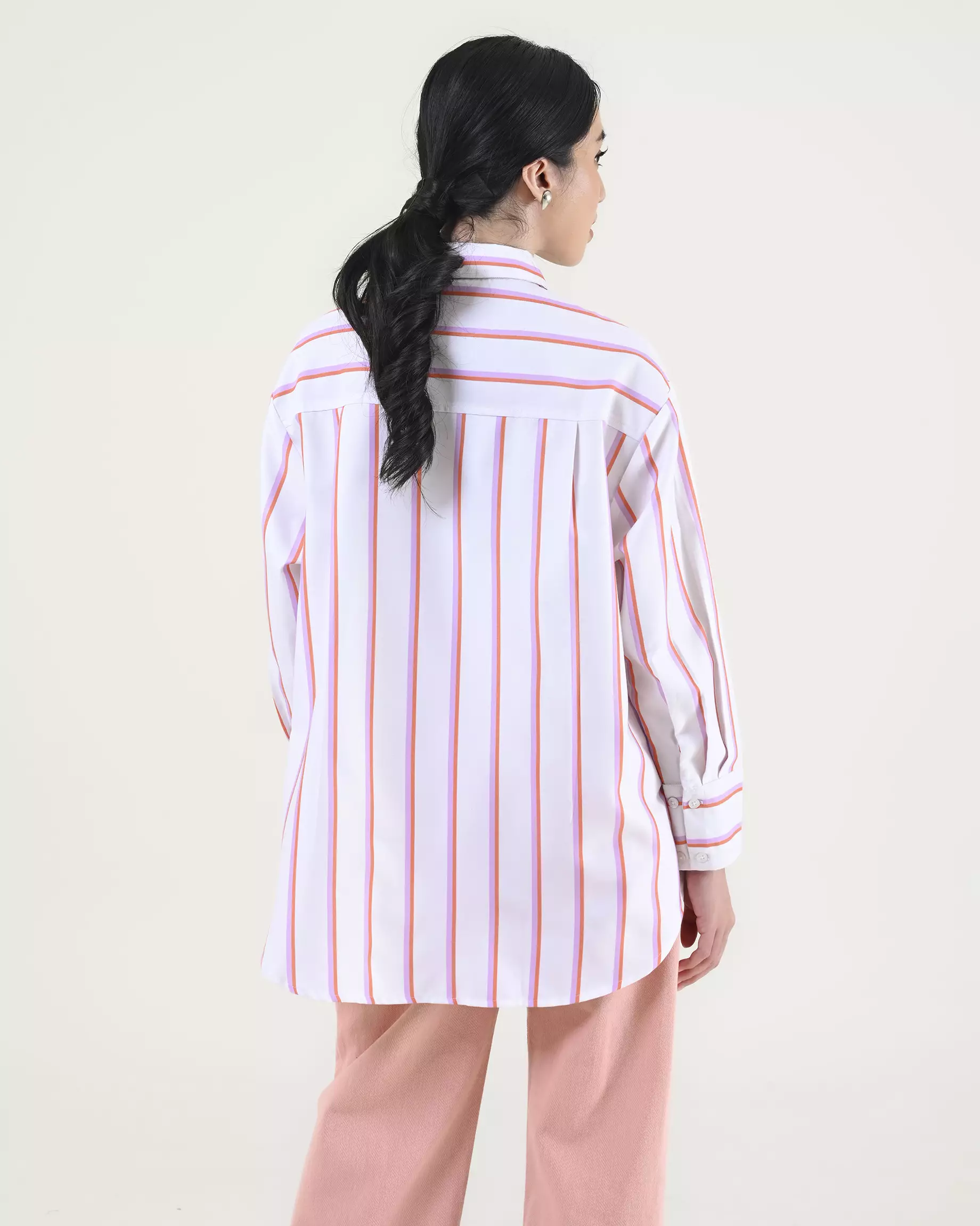 Geulis.id PIPER SHIRT - Stripesorange