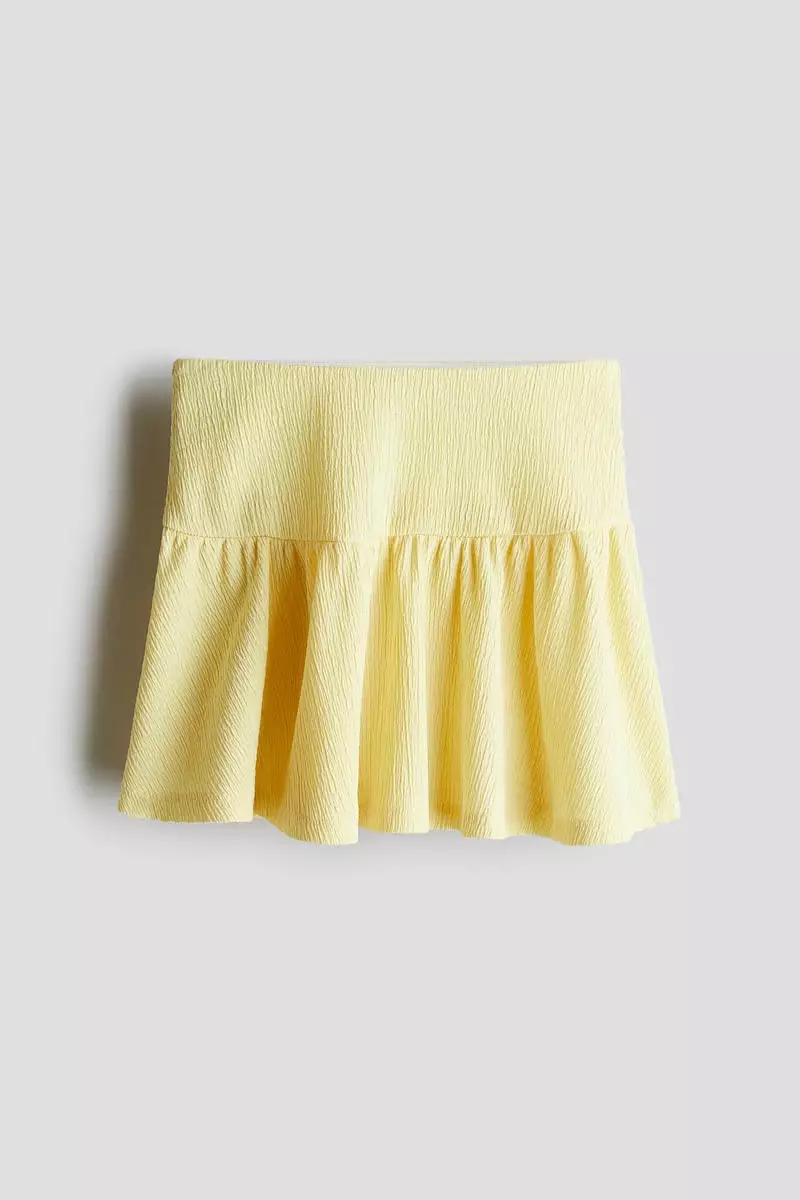 Crinkled jersey skirt