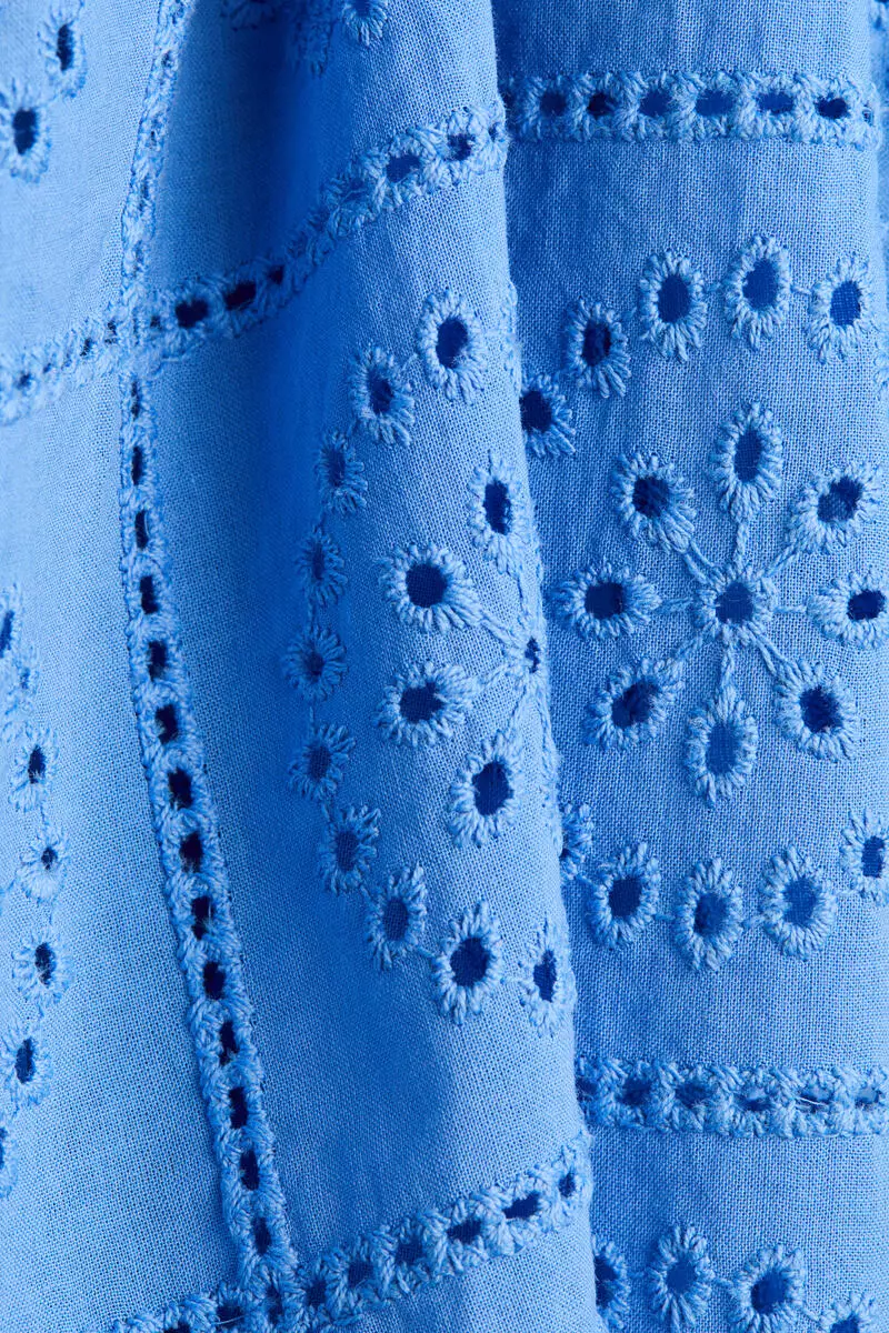 Tie-strap broderie anglaise dress