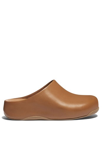 Fitflop FitFlop SHUV Women's Leather Clogs - Light Tan (268-592) | ZALORA  Malaysia