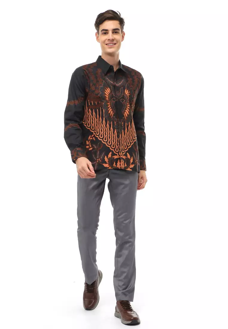 Kendrick Atasan Formal Kemeja Batik Pria Astaguna Long Sleeve Material Cotton ORIGINAL