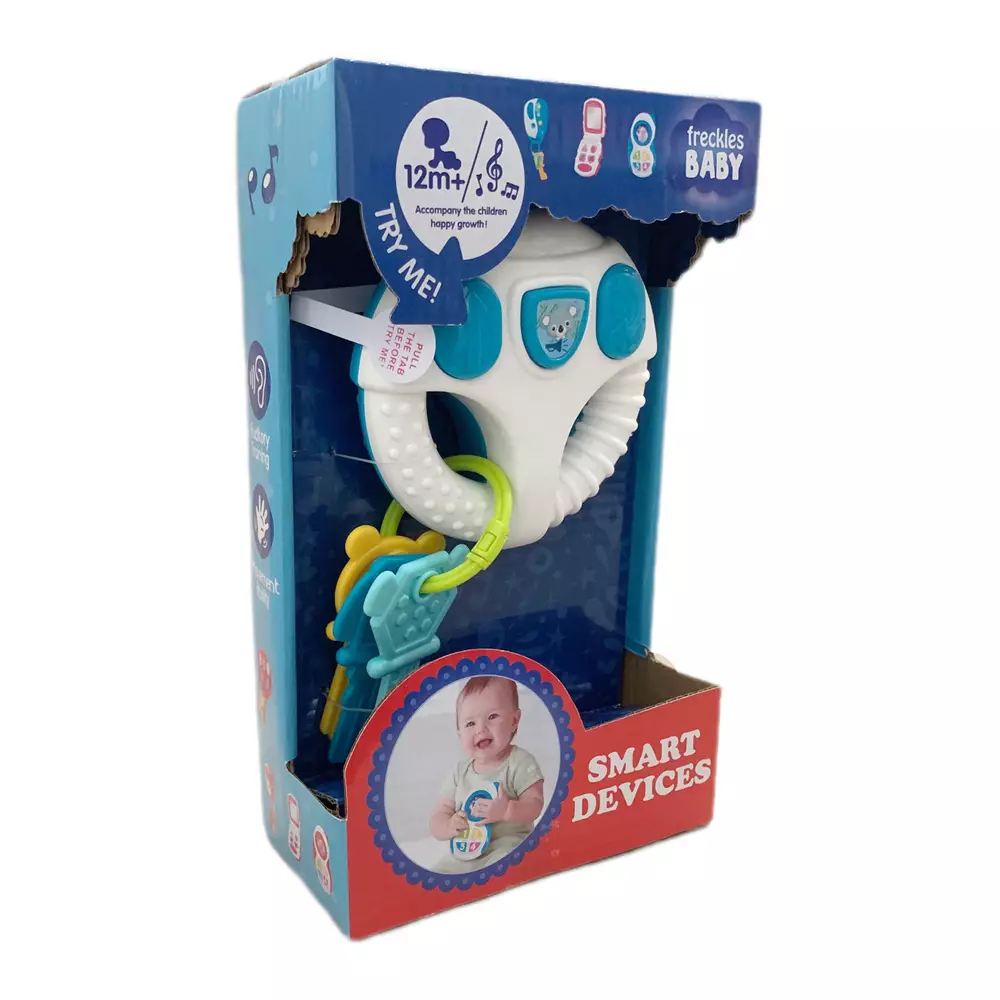 Freckles Baby Smart Devices Steering Wheel With Light and Music - BLUE - (Termasuk Baterai) - Mainan Aktivitas Edukasi Bayi