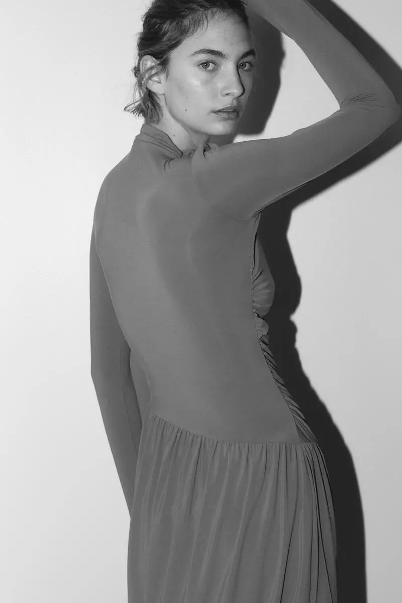Draped jersey dress