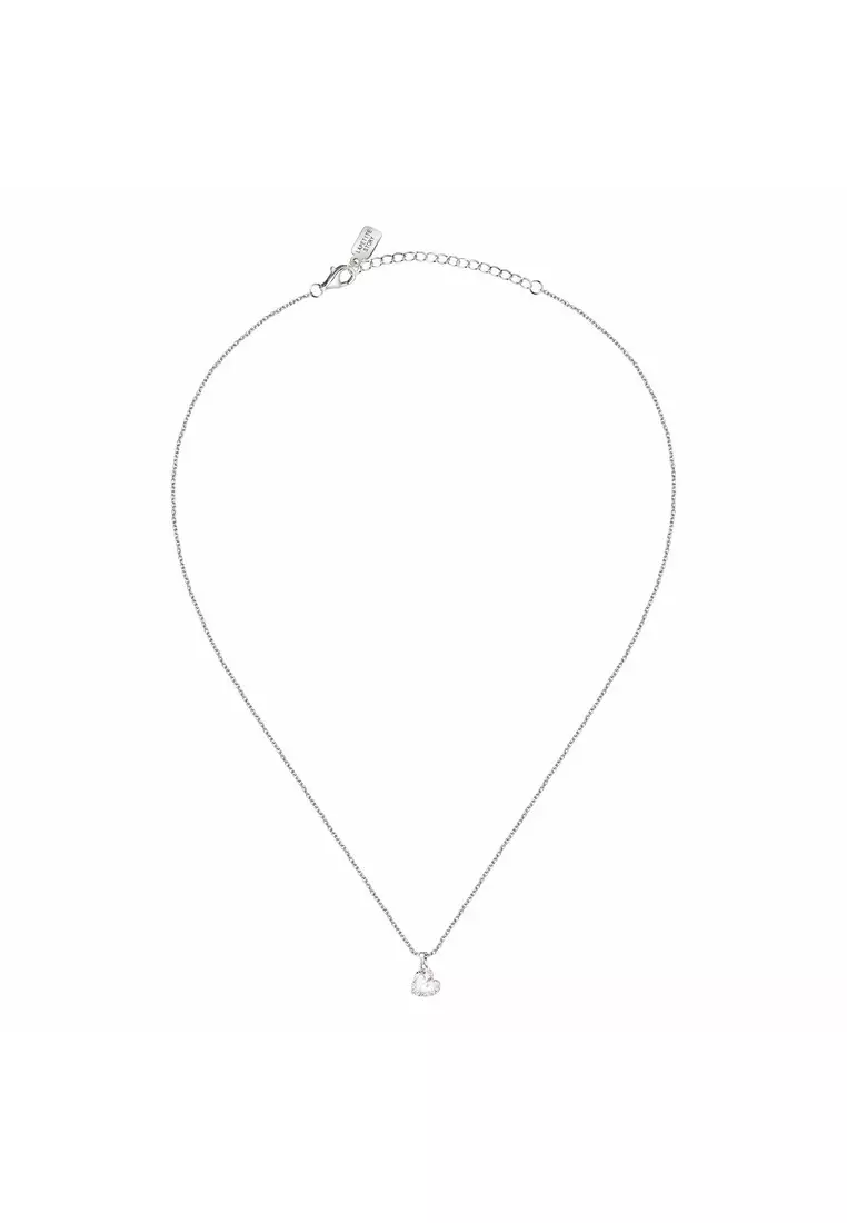 LA PETITE STORY White Heart SILVER 925 WOMAN NECKLACE 40+5CM LPS10AWV31