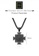 HAPPY FRIDAYS black Titanium Steel Crux Sacra Sit Mihi Lux Pendant Necklace JW QF-DZ433 7312AACEBFBB3BGS_3