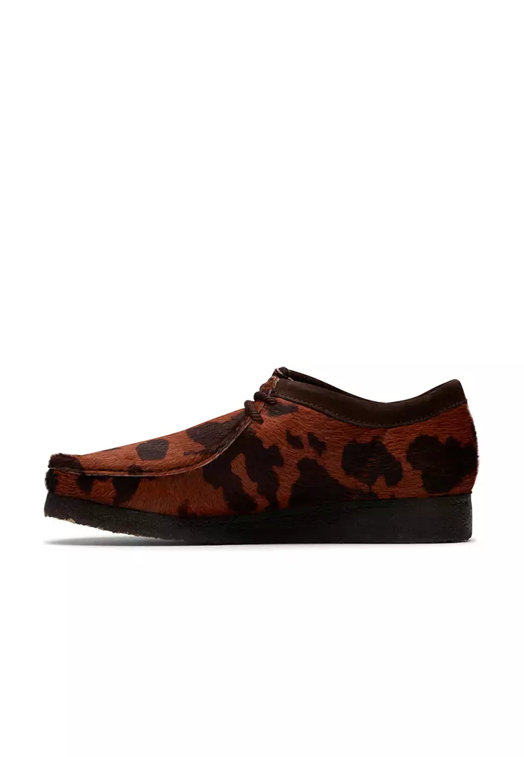 Buy Clarks Mens Wallabee Shoes Brown Cow Print Online ZALORA