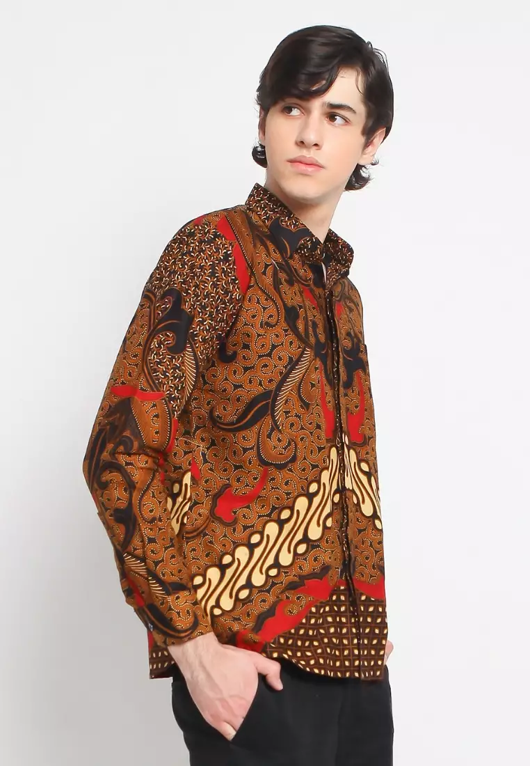 Kresna Kemeja Batik Pria Premium Slimfit Modern Lengan Panjang