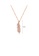 Glamorousky white 925 Sterling Silver Plated Rose Gold Simple Fashion Feather Pendant with Cubic Zirconia and Necklace 805DEACCBD387BGS_2