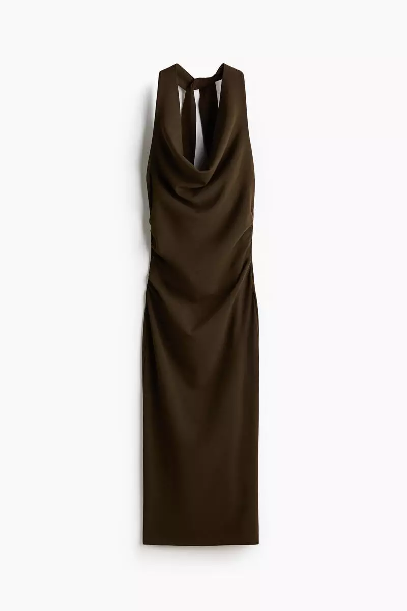 Draped halterneck dress